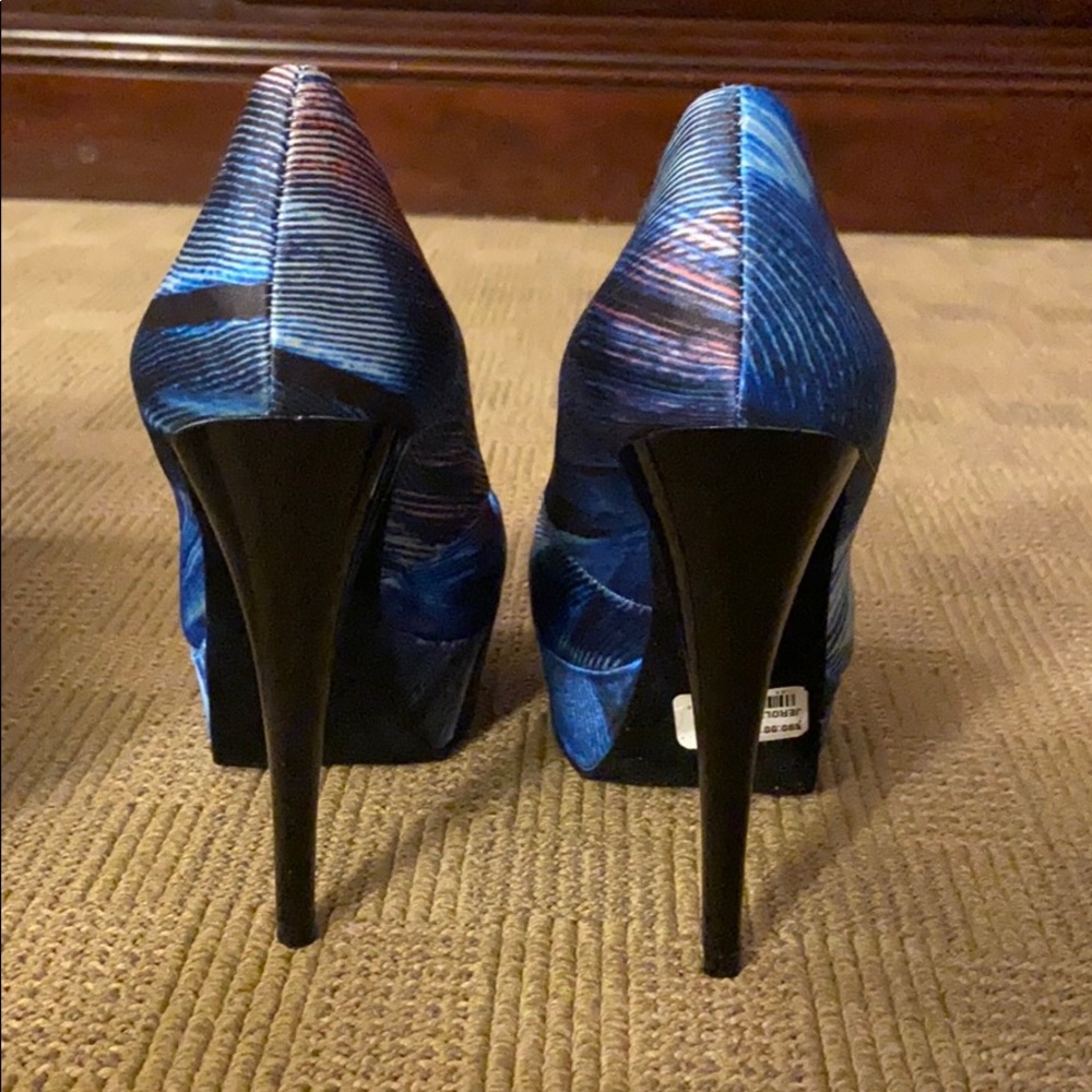 ALDO Jerolda Pumps Shoes Heels Size 7 Blue Multi - Picture 4 of 8